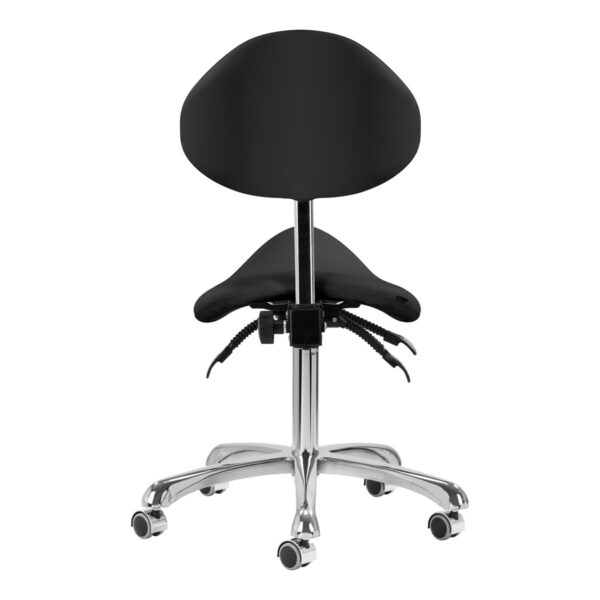 Taburet salon Giovanni 1004 cu spătar și șezut tip șa, negru, imaginea 4 Taburet salon Giovanni 1004 cu spătar și șezut tip șa, negru, imaginea 4