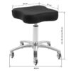 Taburet salon Omega Supremo rotativ, bază cromată, negru, imaginea 5 Taburet salon Omega Supremo rotativ, bază cromată, negru, imaginea 5