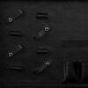 Trusă frizer din aluminiu cu cifru dublu, alb cu negru, negru, imaginea 4