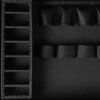 Trusă frizer din aluminiu cu cifru dublu, alb cu negru, negru, imaginea 5